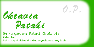 oktavia pataki business card